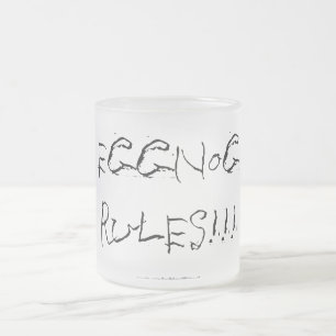 Caneca De Café Vidro Jateado O Natal "gemada ordena" - a caneca do vidro de