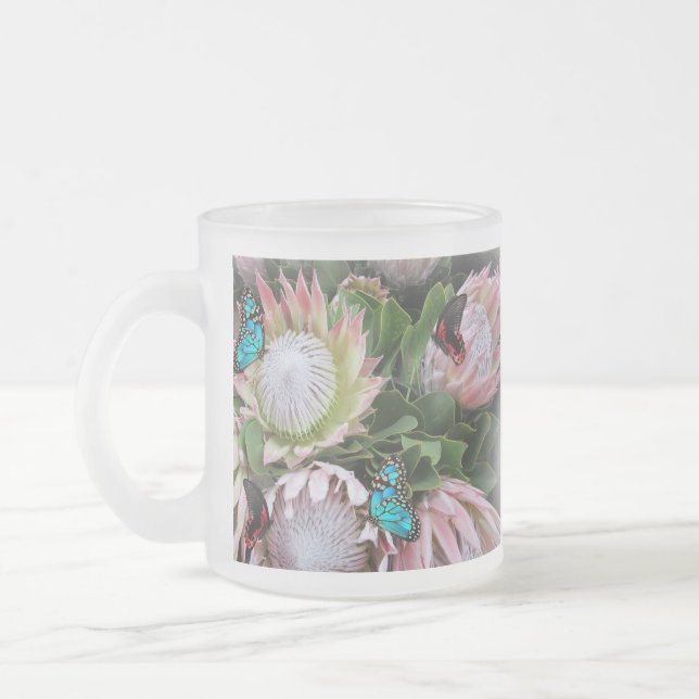 Caneca De Café Vidro Jateado O Rei Protea (Esquerda)