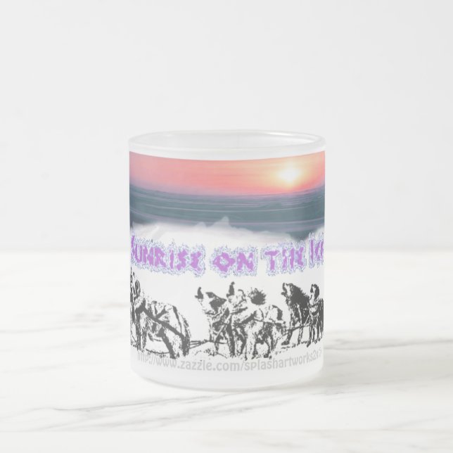 Caneca De Café Vidro Jateado "O Sol no Gelo" (Centro)