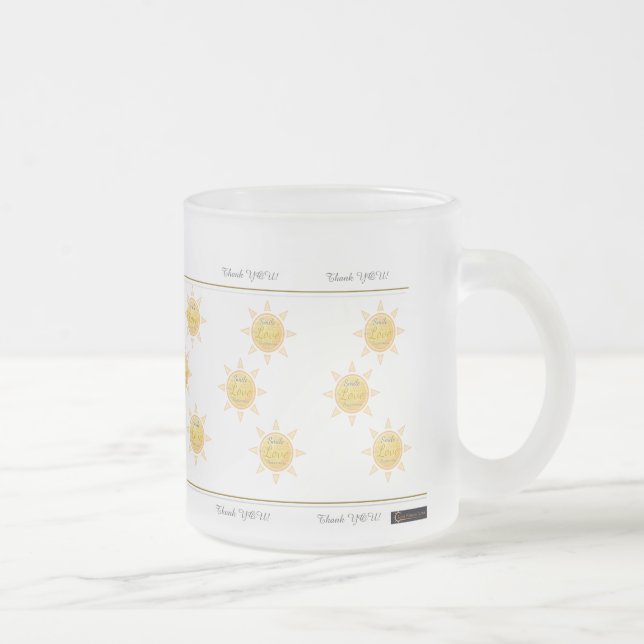Caneca De Café Vidro Jateado Obrigado (Direita)