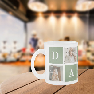 Caneca De Café Vidro Jateado Oferta de fotos e Dias de os pais felizes para a C