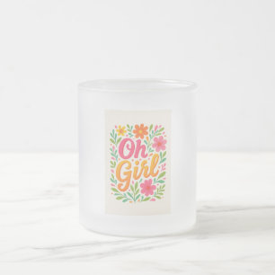 CANECA DE CAFÉ VIDRO JATEADO "OH GAROTA"