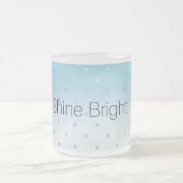 Caneca De Café Vidro Jateado Ombre de pontos de vidro de Aqua           