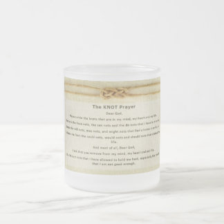 Caneca De Café Vidro Jateado Oração do nó