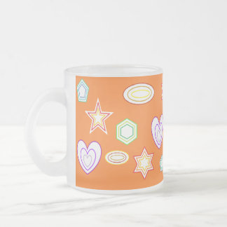 Caneca De Café Vidro Jateado Orange colour Shapes mug