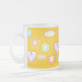 Caneca De Café Vidro Jateado Orange-Yellow Shapes mug