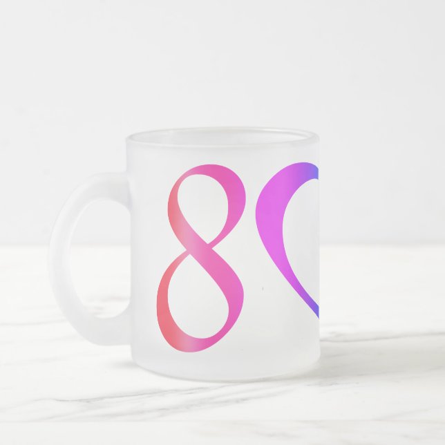Caneca De Café Vidro Jateado Orgulho gay Rainbow (Esquerda)