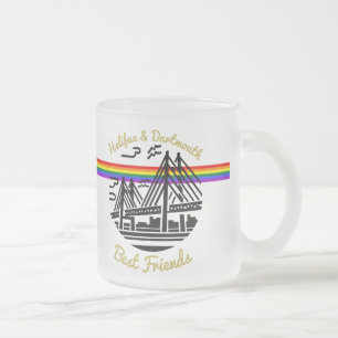 Caneca De Café Vidro Jateado Orgulho Halifax Dartmouth amigos arco-íris