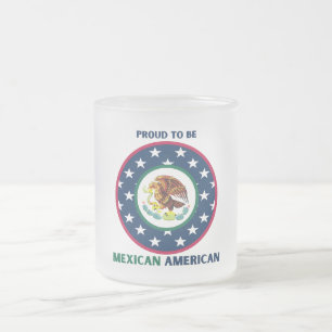CANECA DE CAFÉ VIDRO JATEADO ORGULHOSO DE SER AMERICANO MEXICANO