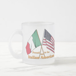 Caneca De Café Vidro Jateado Orgulhoso ser um Italiano-Americano