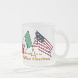 Caneca De Café Vidro Jateado Orgulhoso ser um Italiano-Americano