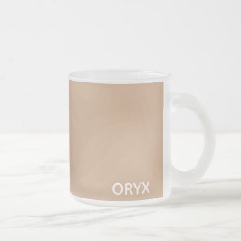 Caneca De Café Vidro Jateado Oryx Brown Beige Color Name