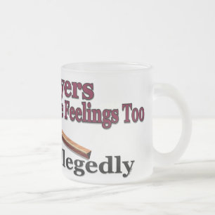 Caneca De Café Vidro Jateado Os advogados mandam sentimentos demasiado… alega