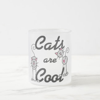 Caneca De Café Vidro Jateado Os gatos são camiseta legal e presentes