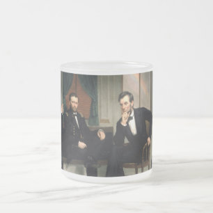 Caneca De Café Vidro Jateado Os pacificadores com Abraham Lincoln