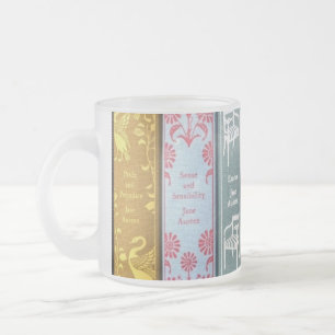Caneca De Café Vidro Jateado Os romances de Jane Austen