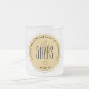 Caneca De Café Vidro Jateado Ouro Nun Jubilee 50º Aniversário Chamado Mug