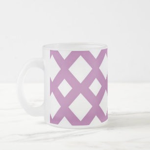 Caneca De Café Vidro Jateado Ouros brancos na Lavanda