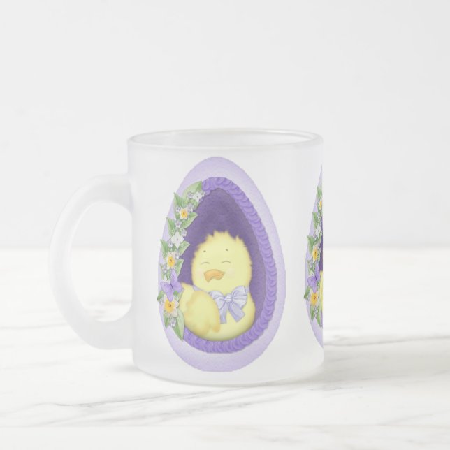 Caneca De Café Vidro Jateado Ovo da janela (Esquerda)