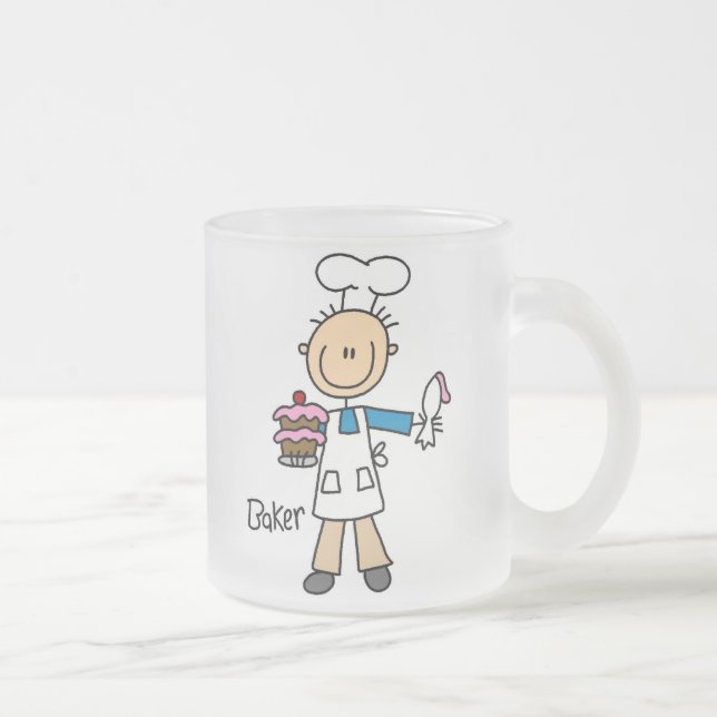 Caneca De Café Vidro Jateado Padeiro (Direita)