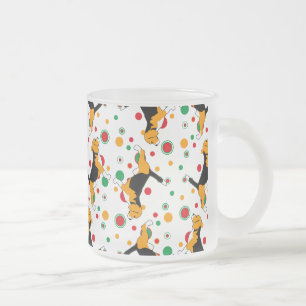 Caneca De Café Vidro Jateado Padrão Beagle