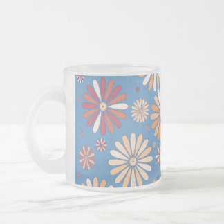 Caneca De Café Vidro Jateado Padrão botânico