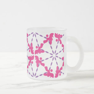 Caneca De Café Vidro Jateado Padrão de poodle