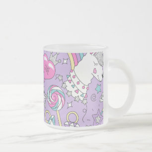 Caneca De Café Vidro Jateado Padrão Llama 1