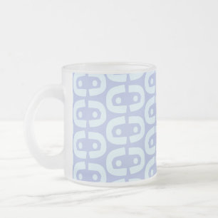 Caneca De Café Vidro Jateado Padrão Moderno Vibrante com Formas de Cores Ousada