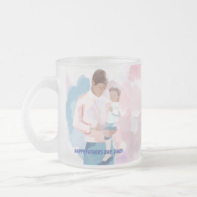CANECA DE CAFÉ VIDRO JATEADO PADRE E FILHO (Esquerda)
