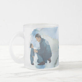 Caneca De Café Vidro Jateado PAI E FILHO BOND Mug