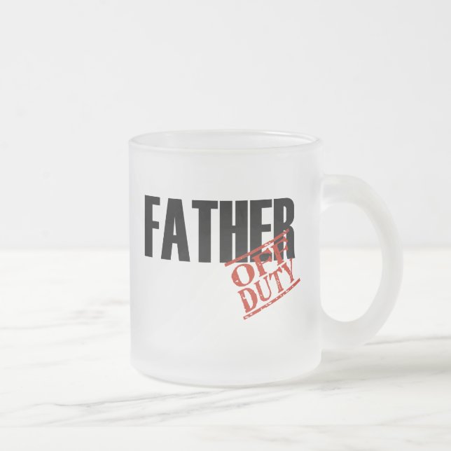 Caneca De Café Vidro Jateado Pai fora de serviço (Direita)