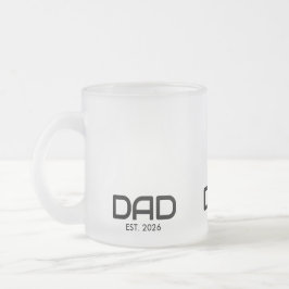 Caneca De Café Vidro Jateado Pai Fundado Novo Presente de Pai 