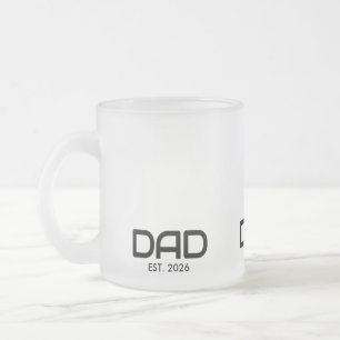 Caneca De Café Vidro Jateado Pai Fundado Novo Presente de Pai 