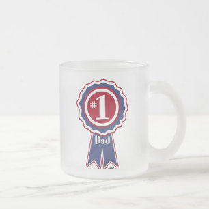 Caneca De Café Vidro Jateado Pai nº 1 - Dia de os pais feliz