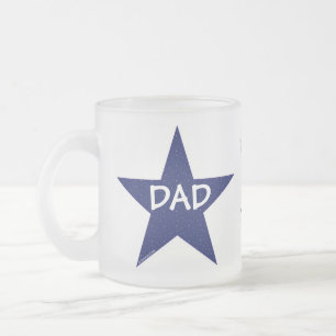Caneca De Café Vidro Jateado Pai Star Mug