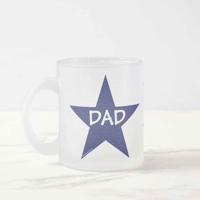 Caneca De Café Vidro Jateado Pai Star Mug (Esquerda)