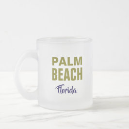 Caneca De Café Vidro Jateado Palm Beach Florida Coffee Mug