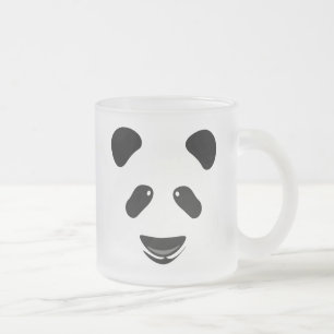 Caneca De Café Vidro Jateado Panda Bear Modern