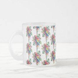 Caneca De Café Vidro Jateado Papagaio