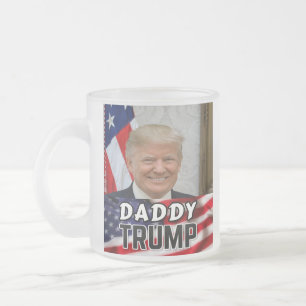 Caneca De Café Vidro Jateado Papai Trump