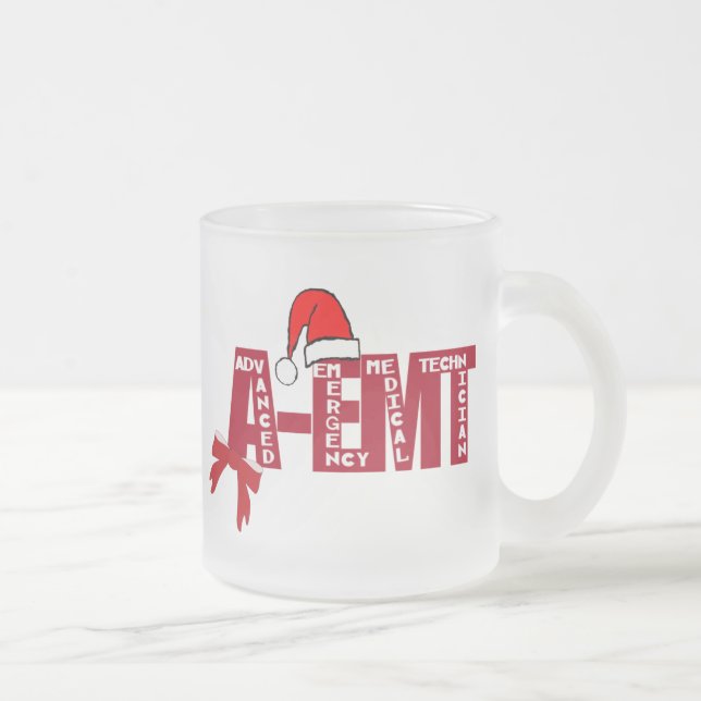 CANECA DE CAFÉ VIDRO JATEADO PAPAIS NOEIS DE NATAL A- EMT - AVANÇADOS (Direita)