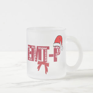 Caneca De Café Vidro Jateado Papais noeis de Natal paramédico EMT-P