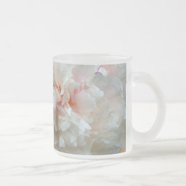 Caneca De Café Vidro Jateado Para sempre peônia