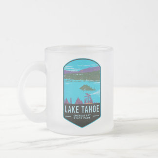 Caneca De Café Vidro Jateado Parque Estadual do Lago Tahoe Emerald Bay