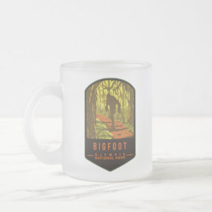 Caneca De Café Vidro Jateado Parque Nacional da Olimpiadas Bigfoot