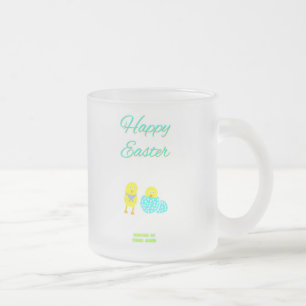 Caneca De Café Vidro Jateado Páscoa Chapéus para revestimento de Fosco pequeno