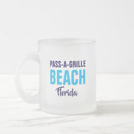 Caneca De Café Vidro Jateado Pass-A-Grille Beach Florida Coffee Mug