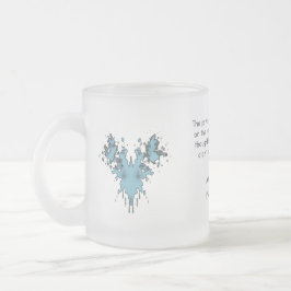 Caneca De Café Vidro Jateado Pastel Blue House Rorschach for Psychologists and 