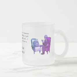 Caneca De Café Vidro Jateado Pastel Blue House Rorschach for Psychologists and 